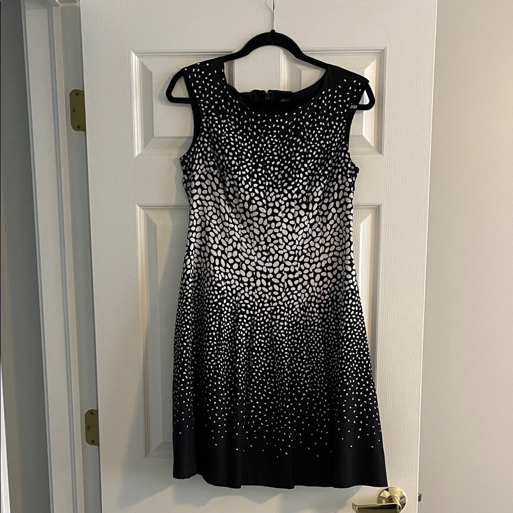 Ann Taylor Black and White Patterned Mini Dress
